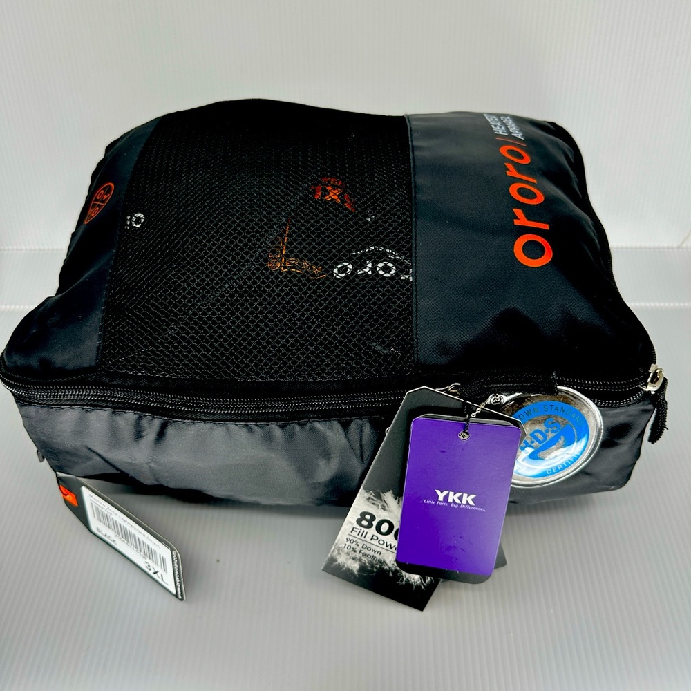 BRAND NEW ORORO MEN'S 3XL HEATED LIGHTWEIGHT DOWN VEST (BATTERY SET INCLUDED)